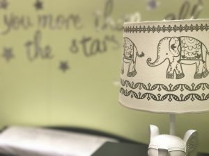 Wandtattoo im Babyzimmer mit Elefant